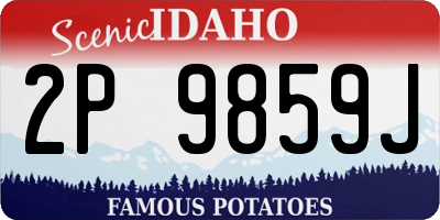 ID license plate 2P9859J