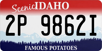 ID license plate 2P9862I
