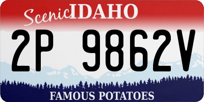 ID license plate 2P9862V