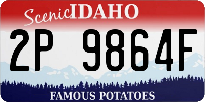 ID license plate 2P9864F