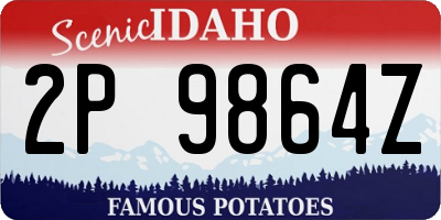 ID license plate 2P9864Z