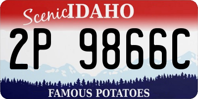 ID license plate 2P9866C