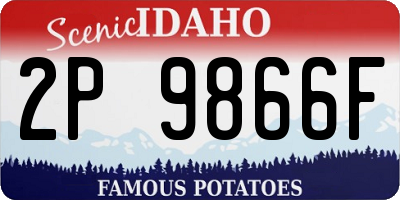 ID license plate 2P9866F
