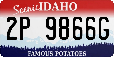 ID license plate 2P9866G
