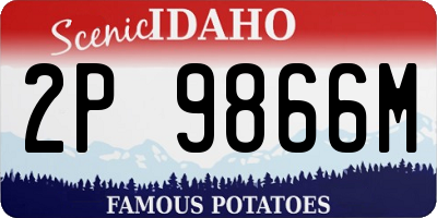 ID license plate 2P9866M