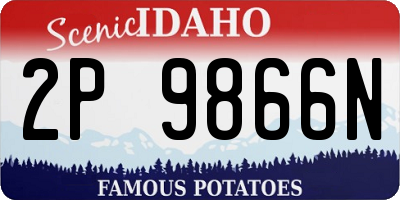 ID license plate 2P9866N