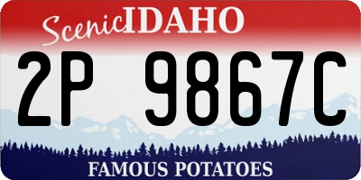 ID license plate 2P9867C