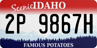 ID license plate 2P9867H