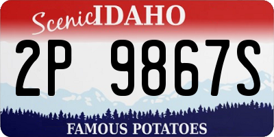 ID license plate 2P9867S