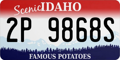 ID license plate 2P9868S