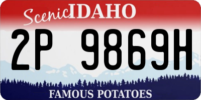 ID license plate 2P9869H