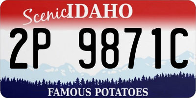 ID license plate 2P9871C