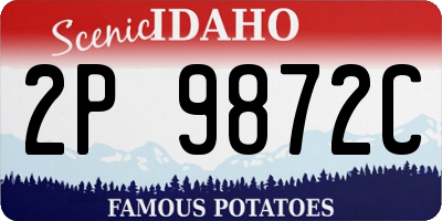 ID license plate 2P9872C