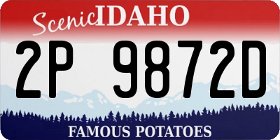 ID license plate 2P9872D