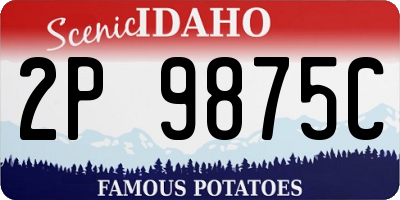 ID license plate 2P9875C