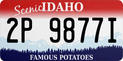 ID license plate 2P9877I