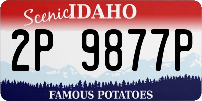 ID license plate 2P9877P