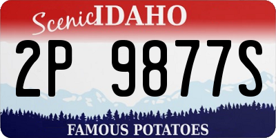 ID license plate 2P9877S