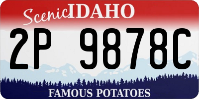 ID license plate 2P9878C