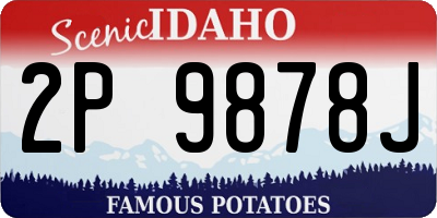 ID license plate 2P9878J