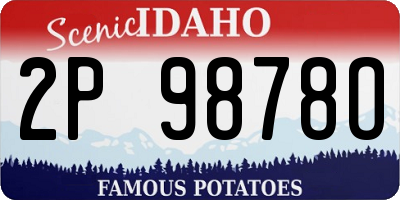 ID license plate 2P9878O