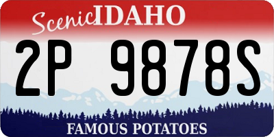 ID license plate 2P9878S