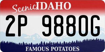 ID license plate 2P9880G