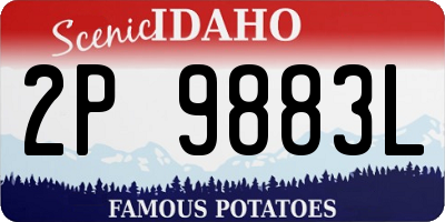ID license plate 2P9883L