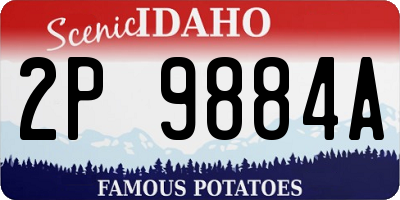 ID license plate 2P9884A