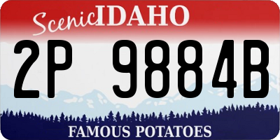 ID license plate 2P9884B