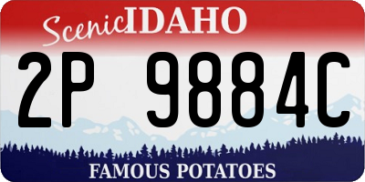 ID license plate 2P9884C