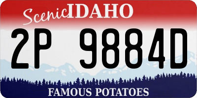 ID license plate 2P9884D