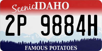 ID license plate 2P9884H