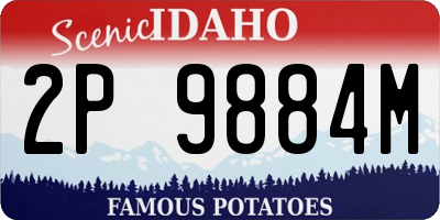 ID license plate 2P9884M