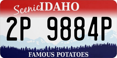 ID license plate 2P9884P
