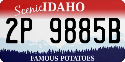 ID license plate 2P9885B