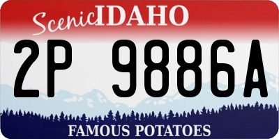 ID license plate 2P9886A