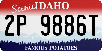 ID license plate 2P9886T