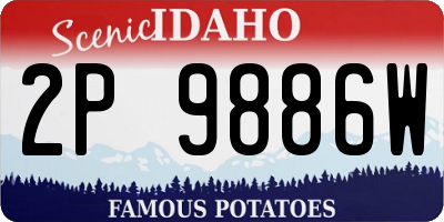 ID license plate 2P9886W