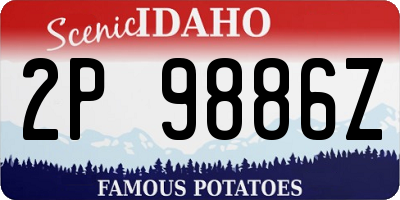 ID license plate 2P9886Z
