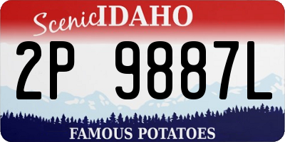 ID license plate 2P9887L