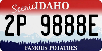 ID license plate 2P9888E