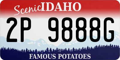 ID license plate 2P9888G