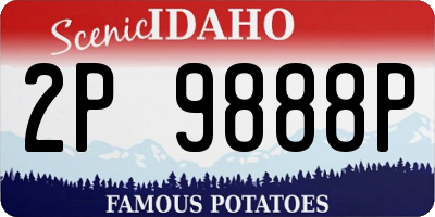 ID license plate 2P9888P