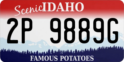ID license plate 2P9889G