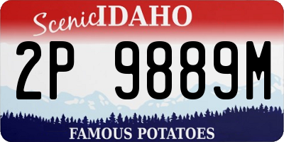 ID license plate 2P9889M