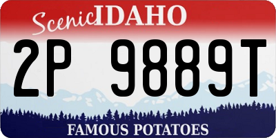 ID license plate 2P9889T