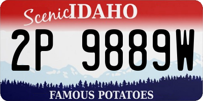 ID license plate 2P9889W