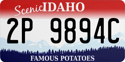 ID license plate 2P9894C