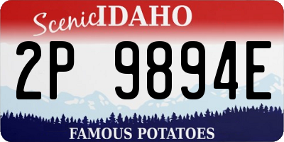 ID license plate 2P9894E